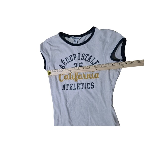 VTG Aeropostale XS Baby Tee Cotton 90's Y2K Bella Swan Core Elena Gilbert - Picture 5 of 6